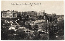 Granville OH - Denison Campus From Sugar Loaf mailed 1910 antique postcard picture