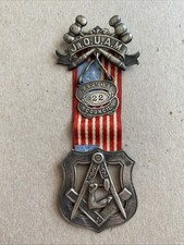 Jr O.U.A.M Order Medal United Amer Mechanics Fraternal Pin 1892 Sterling Stamped picture