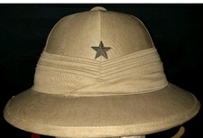 Original WW2 IJA Japanese Army Officer Tropical Uniform Pith Helmet Cap Hat Rare picture