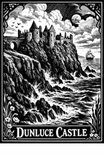 🏰 Dunluce Castle Poster - 24x36”  Premium 💎 Art Print  200GSM paper picture