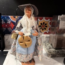 Vintage Simone Jouglas French Provençal Santon Woman – 30cm / 12” picture
