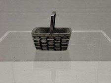 LONGABERGER PEWTER MINIATURE SPRING BASKET - RARE picture