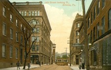 Altoona, Pa Postcard Antique c1908 12th Street looking North Dentist People. N picture