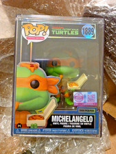 Funko Pop 1889 Michelangelo TMNT (Eating Pizza) with Pop Protector picture