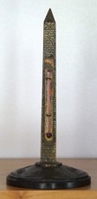 WASHINGTON MONUMENT DC Vintage Metal Souvenir Building Thermometer Unique picture