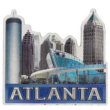 Atlanta Georgia Collage Skyline Foil Magnet 3.0