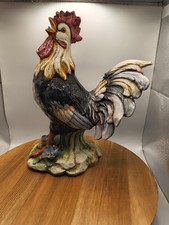 Vtg Ardalt Italy Ceramic Rooster Figurine Art 4516 Majolica Hand Painted picture