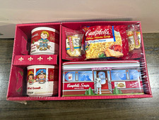 Vintage Campbell’s Soup Diner Gift Set 2 Mugs Tin Creative Gourmet Collectible picture
