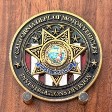 California DMV Investigations Division Challenge Coin  M#21 picture