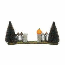 Dept 56 HALLOWEEN ENTRY GATE Halloween Village 6007707 NEW IN BOX  Fence picture