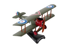 Postage Stamp Sopwith Camel 1/63 Scale Die-Cast Biplane Model Display Stand picture