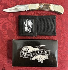 Vintage Fox-N-Hound Just Another Day In The Woods Stag Pocket Knife Clip Pt New picture