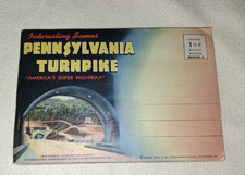 VINTAGE-POSTCARD FOLDER/BOOKLET~PENNSYLVANIA TURNPIKE~18 POSTCARDS~MCM picture