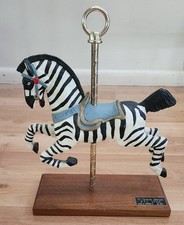 PJ's Carousel Collection Zebra P.T.C. Style #90-0531 SIGNED Ring Brass Pole Read picture