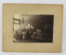 Antique Cabinet Card Photo Inside a Store Counter Women Having Lunch picture