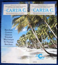 S/S CARLA C -- 1973 Caribbean Brochure -- Costa Line / Linea 