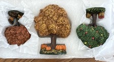 Hawthorne Village Seasonal Splendor Fall Harvest Resin Tree Set Of 3 Decor picture