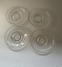 VTG Hobnail Candlewick Clear Glass Saucers Set Of 4 picture