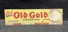 Vintage Old Gold Cigarettes Advertising Store Display Sign ( 7.5 x 26.5) picture