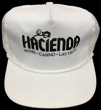 Hacienda Hotel & Casino Hat 🎰 Vintage Las Vegas 1980s Teamster Mobster Mesh Cap picture