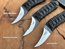 Owltown KATANA HANDLE WRAPPED Pivia Moon Knives PIKAL ELVIA 5 blade options NEW picture