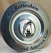 Holland America S.S. Rotterdam Holland Metal Plate 7 3/4” picture