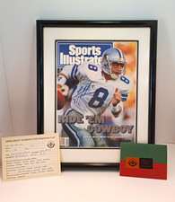 Vintage 1993 Troy Aikman Autograph On Sports Illustrated Magazine with COA Mint picture