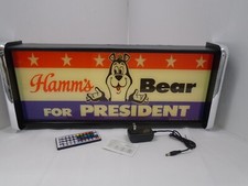 Hamm's Bear for President LED Display lighted sign lightbox Hanging Light picture
