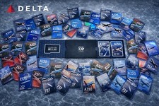 🔥2025 Limited Edition Delta 100 Years Anniversary Set A321 & A350 Trading Cards picture