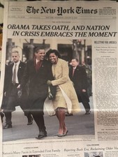 Obama Election NYT, Newsweek, AJC Newspapers- Inaguration & First Day in Office picture