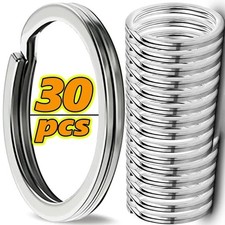 30PCS Key Rings Stainless Steel Assortment Heavy Duty Split Key Ring Loops picture