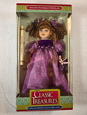 Classic Treasures Special Edition Collectible Bisque Porcelain Doll Purple picture