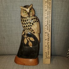 Great Horned Owl figurine, Water Buffalo Horn Carving, 9