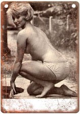 Vintage Girly Magazine Pinup Cover Retro Look Metal Sign GM516 picture