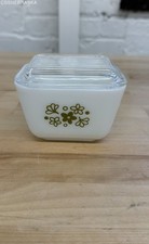 Vintage Pyrex 501 B Refrigerator Dish Spring Blossom Green Crazy Daisy 1.5 Cup picture
