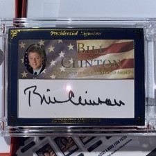RARE Historical President Clinton full hand sign archive auto   low #  16 of 23  picture