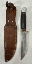Vintage Western Fixed Blade Knife Boulder CO. Pat'D USA 1935-1950 Boy Scouts picture