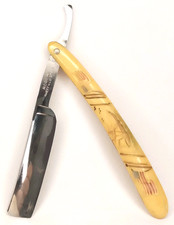 Antique 1910s Straight Razor Rogers American Flag Figural Celluloid New Arrival picture