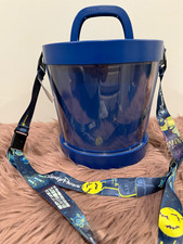 Disney Parks Haunted Mansion Blue Light-Up Bucket Container w/ Strap picture