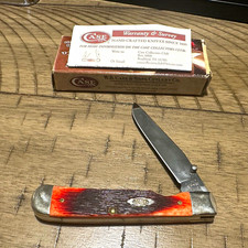 **RARE** Case XX Trapperlock Red Barnboard SS Clip Point Knife w/Box picture