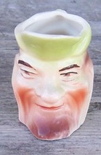 Man Red Beard Green Hat Toby Mug Vintage Decorative Czechoslovakia China picture
