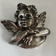 Vintage henryk winograd paperweight 999 Silver Cherub Paperweight picture