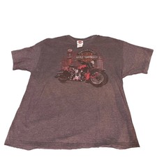 Vintage Harley Davidson NYC T Shirt Mens XL Hanes Beefy New York City Gray Biker picture