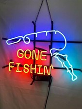 Gone Fishing Tackle Neon Lamp Sign Light 20