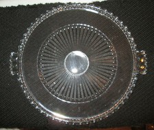 LEAD CRYSTAL CAKE SERVING TRAY   CENTERPIECE picture