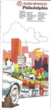 1979 Rand McNally Road Map PHILADELPHIA Camden Lansdowne Upper Darby Elkins Park picture
