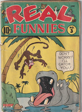 Real Funnies #3 - 1943 - Nedor Publishing - Low Grade Complete - Rare picture