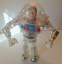 RARE Vtg Toy Story Interstellar Buzz Lightyear Clear Chrome 12