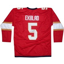 Aaron Ekblad Autographed Florida (Red #5) Custom Jersey - JSA picture