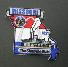 Missouri US State Map Embroidered Patch Show Me State 3 inches picture